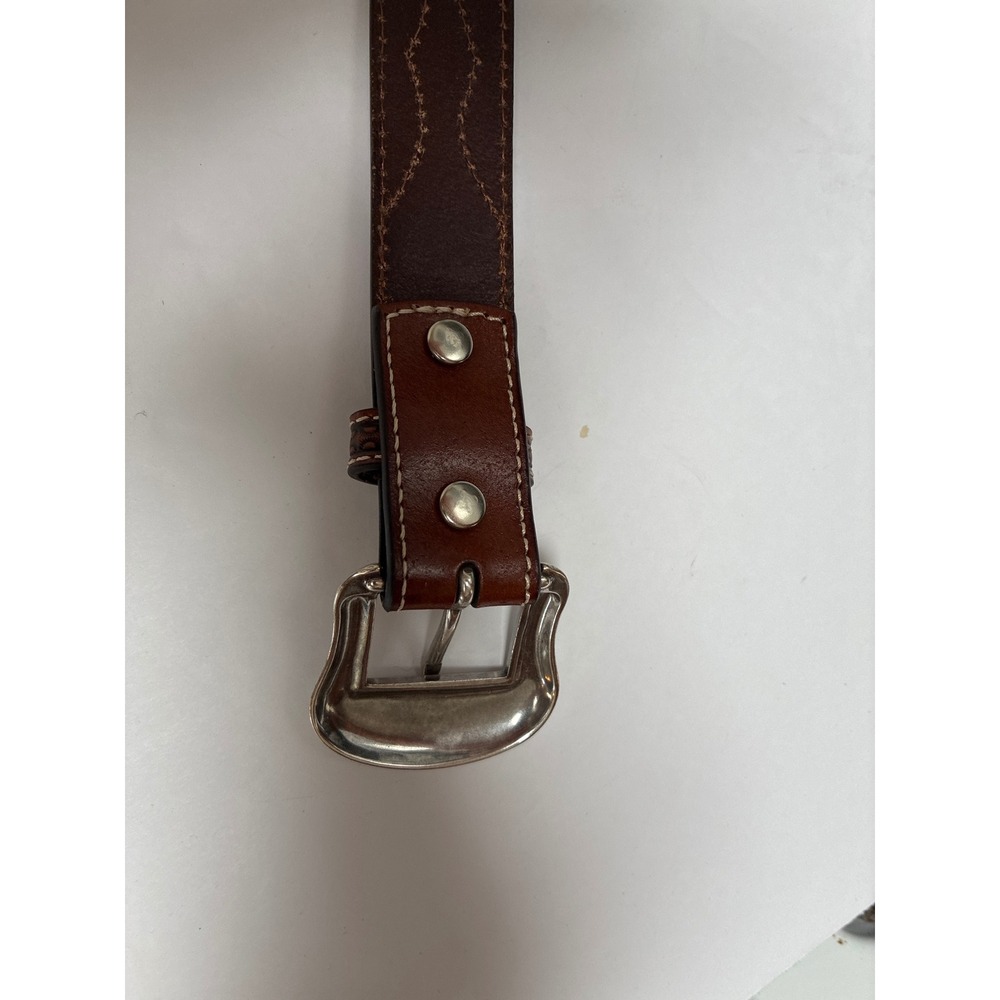 Nocona Brown Leather Beaded Southwestern Western Belt N4441108 Size 22 - Picture 5 of 7